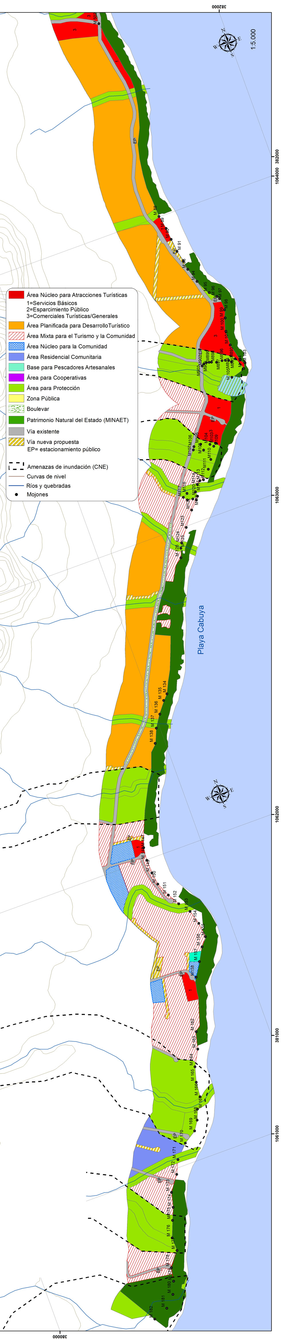 Plano Regulador for the Cabuya beaches area