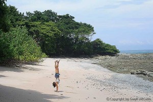 Beautiful beach at "La Cueva de Murcielago Refugio Nacional de Vida Silvestre"