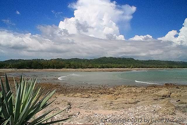Cabuya beach area as seen from the island