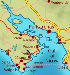Gulf of Nicoya Map