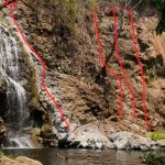 Climbing famous Montezuma Falls
