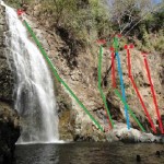 Six bolted routes up the side of Montezuma Falls