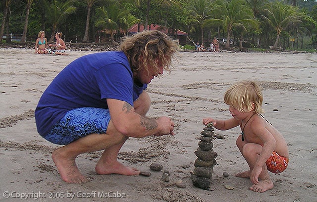 kids playing at the beach